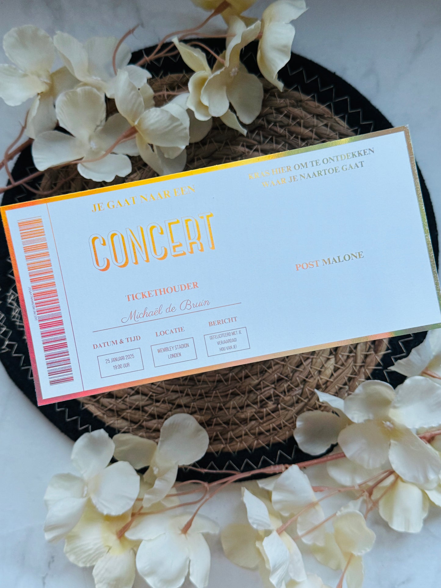 Foil Ticket | Concert Scratch Off