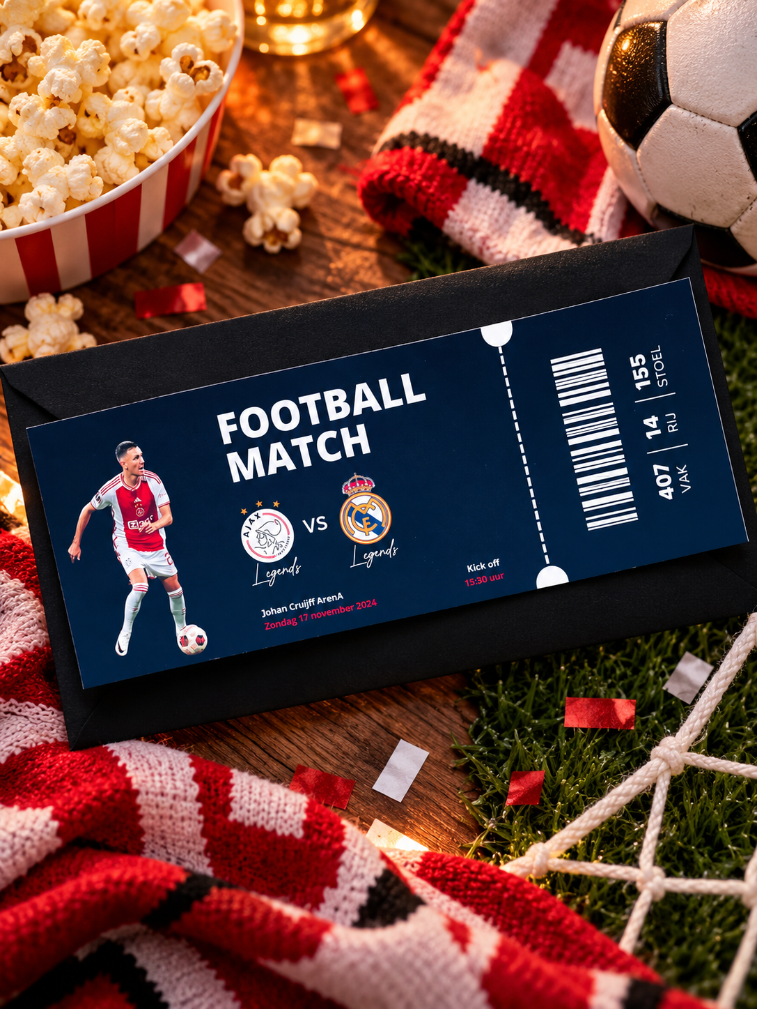 Full Color Gift Ticket | Voetbal wedstrijd