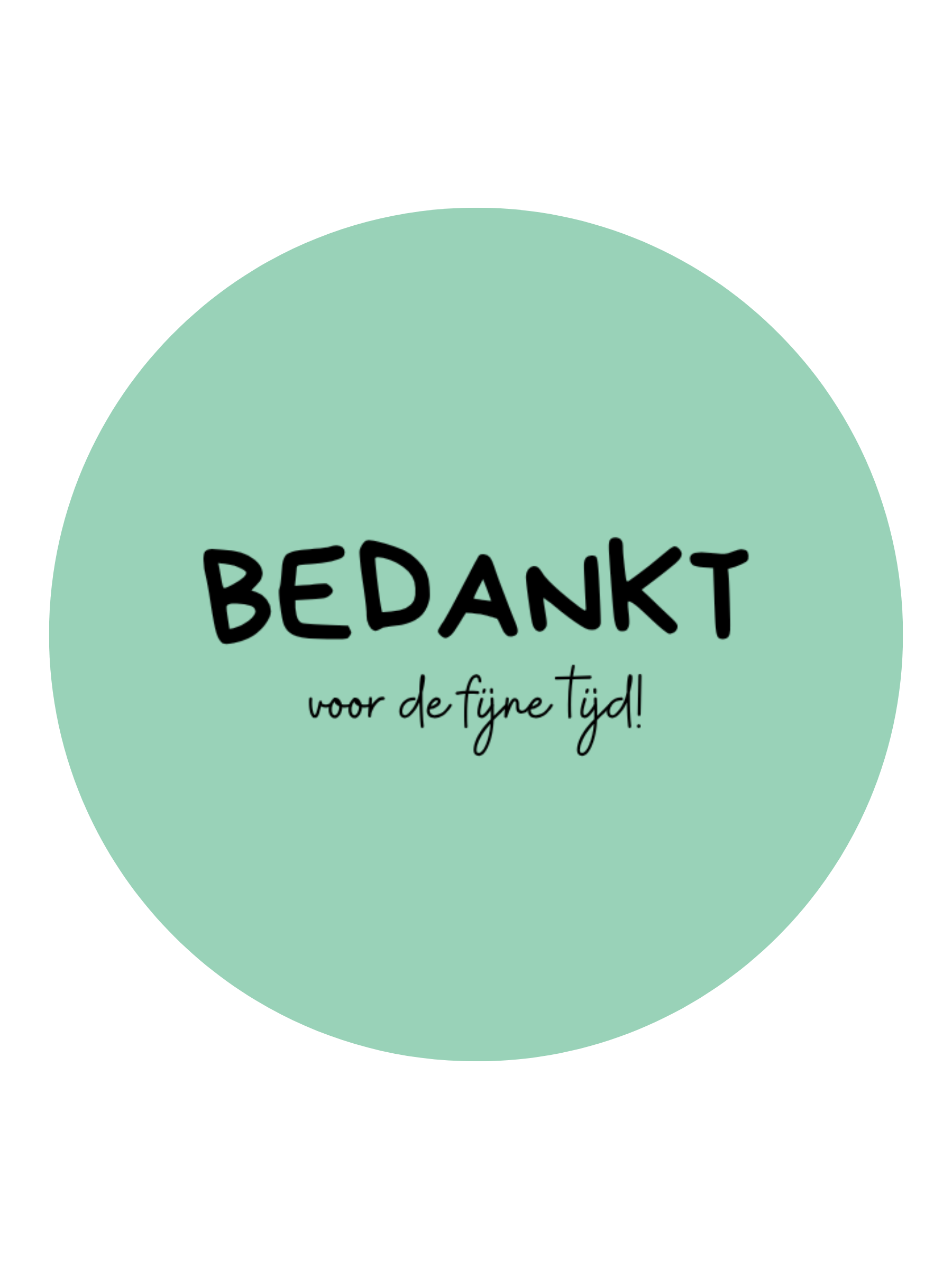 STICKER | BEDANKT VOOR DE FIJNE TIJD