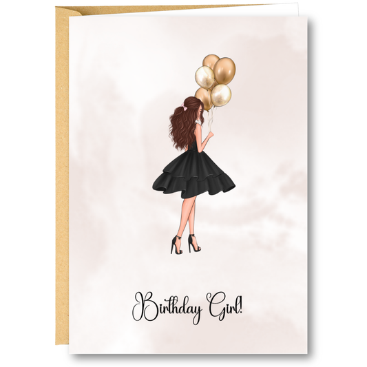 WENSKAART | BIRTHDAY GIRL BRUIN