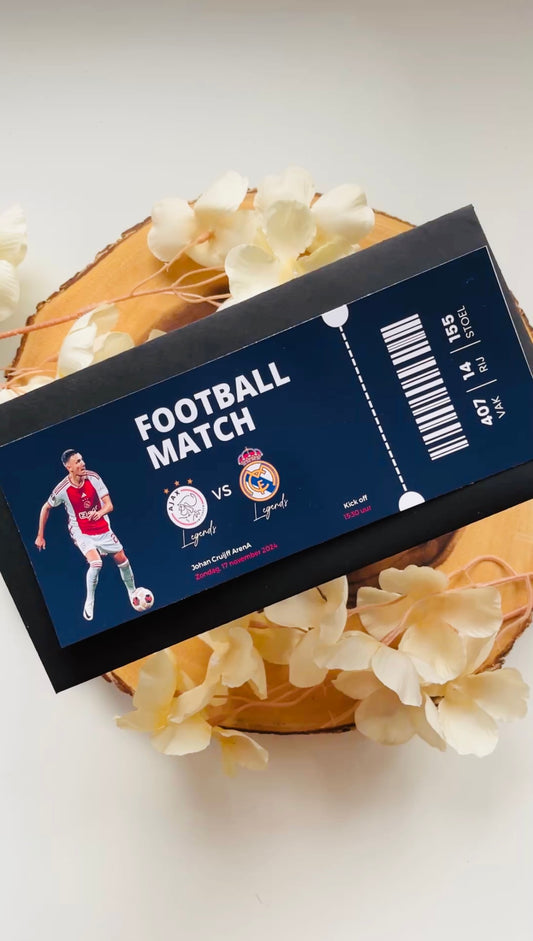 Full Color Gift Ticket | Voetbal wedstrijd