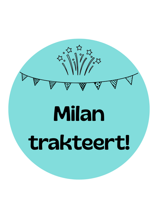 TRAKTATIE STICKER | NAAM TRAKTEERT