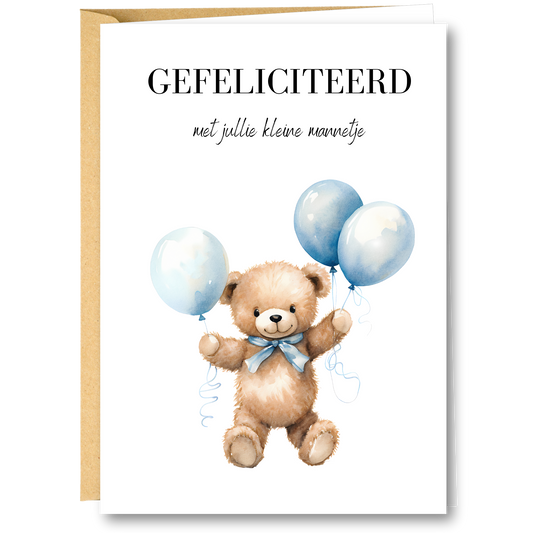 WENSKAART | GEFELICITEERD KLEIN MANNETJE