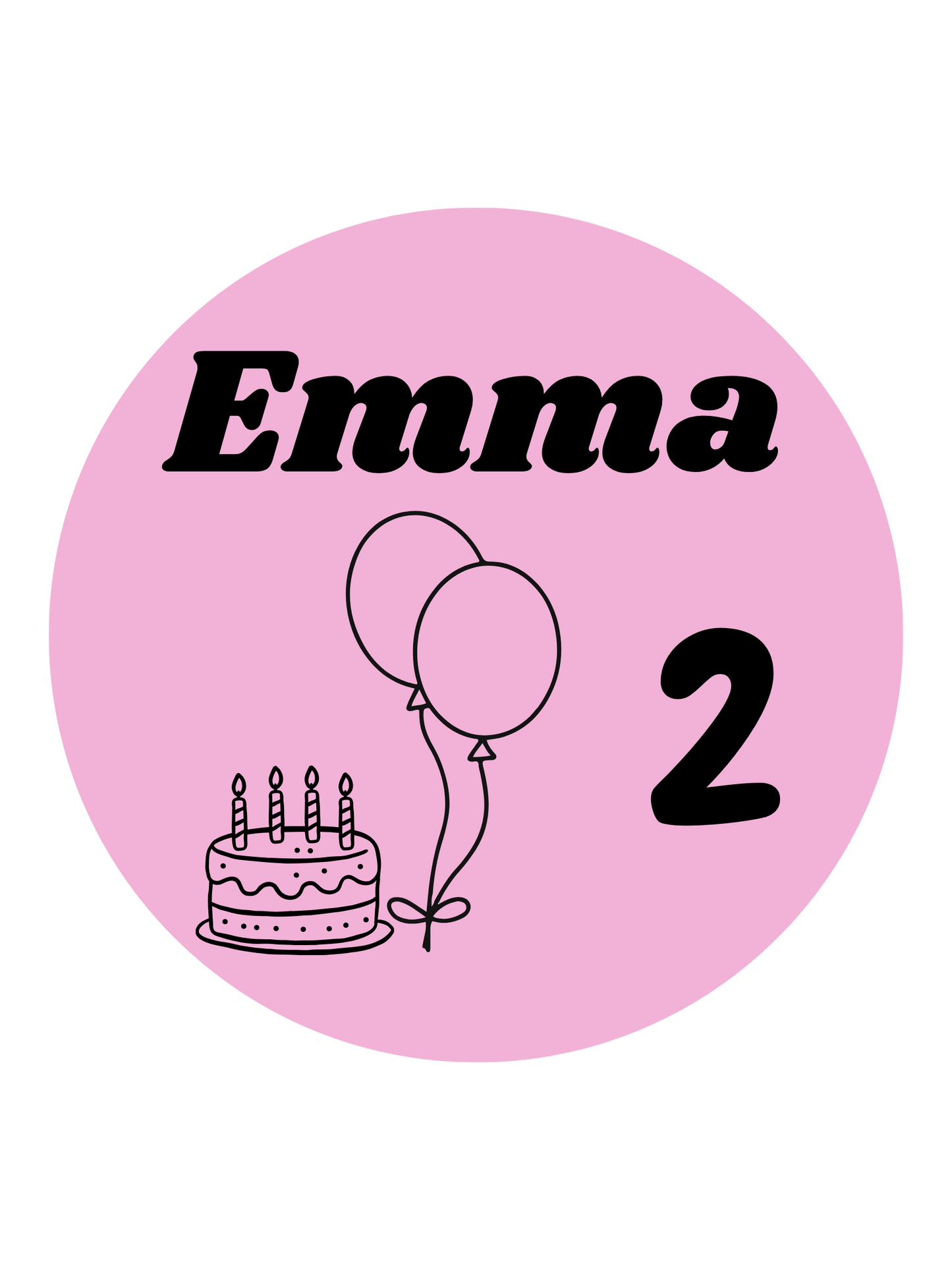 TRAKTATIE STICKER | TAART BALLON