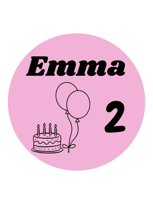 TRAKTATIE STICKER | TAART BALLON