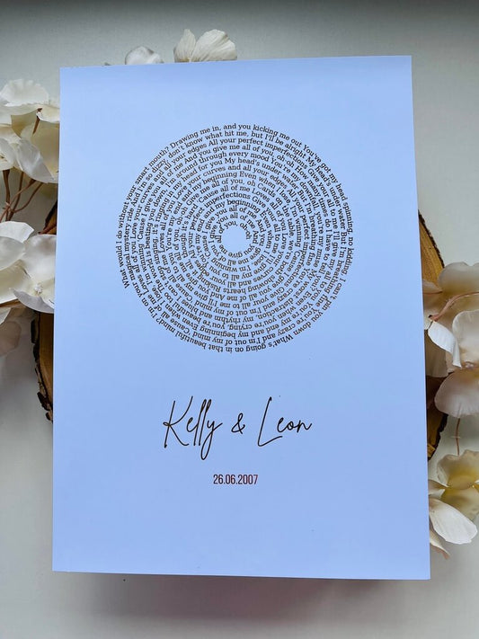 Foil Poster | Songtekst spiraal