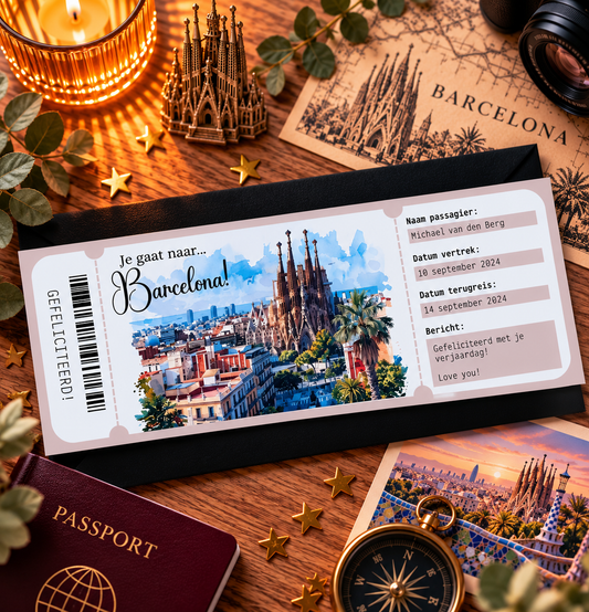 Full Color Gift Ticket | Stedentrip Barcelona