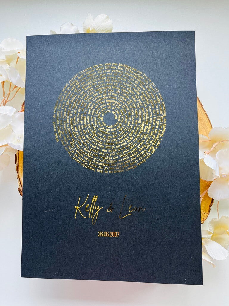 Foil Poster | Songtekst spiraal