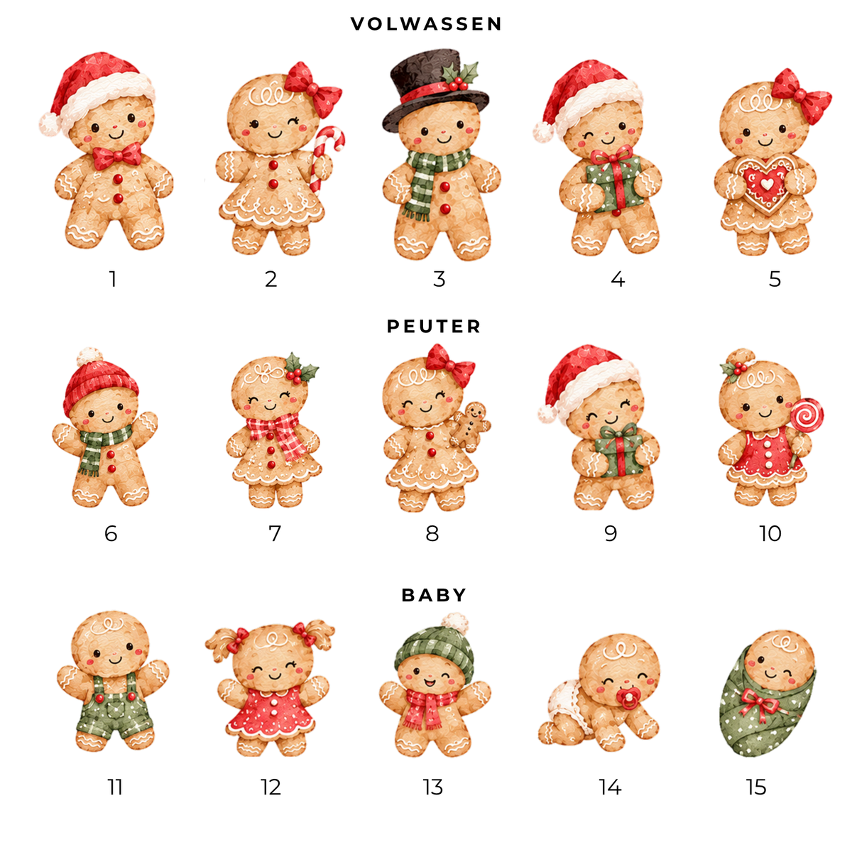 KERSTKAART | GINGERBREAD FAMILIE