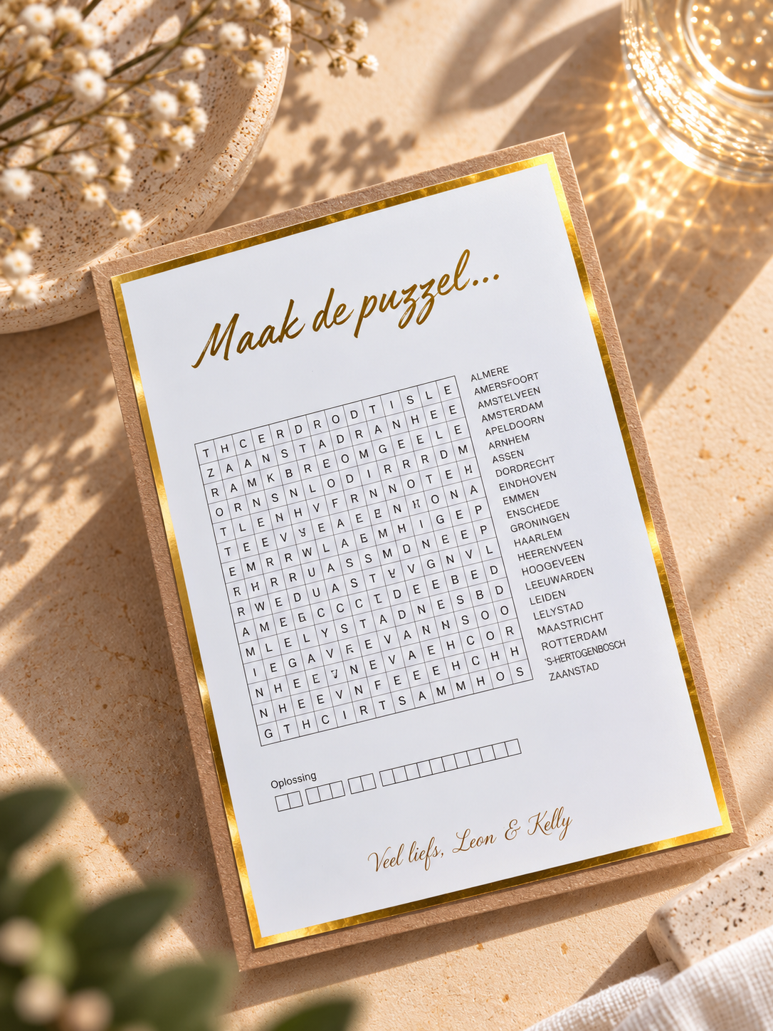 Foil Ticket | Woordzoeker