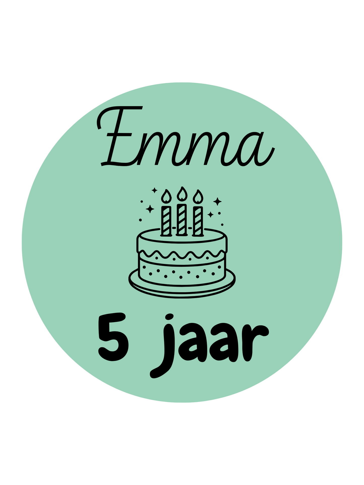 TRAKTATIE STICKER | TAART