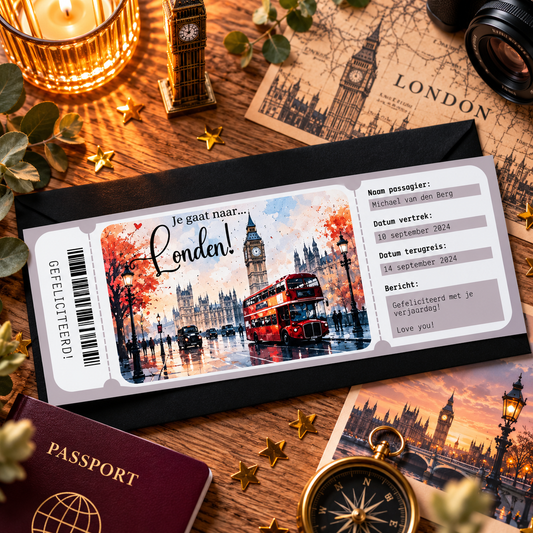 Full Color Gift Ticket | Stedentrip Londen