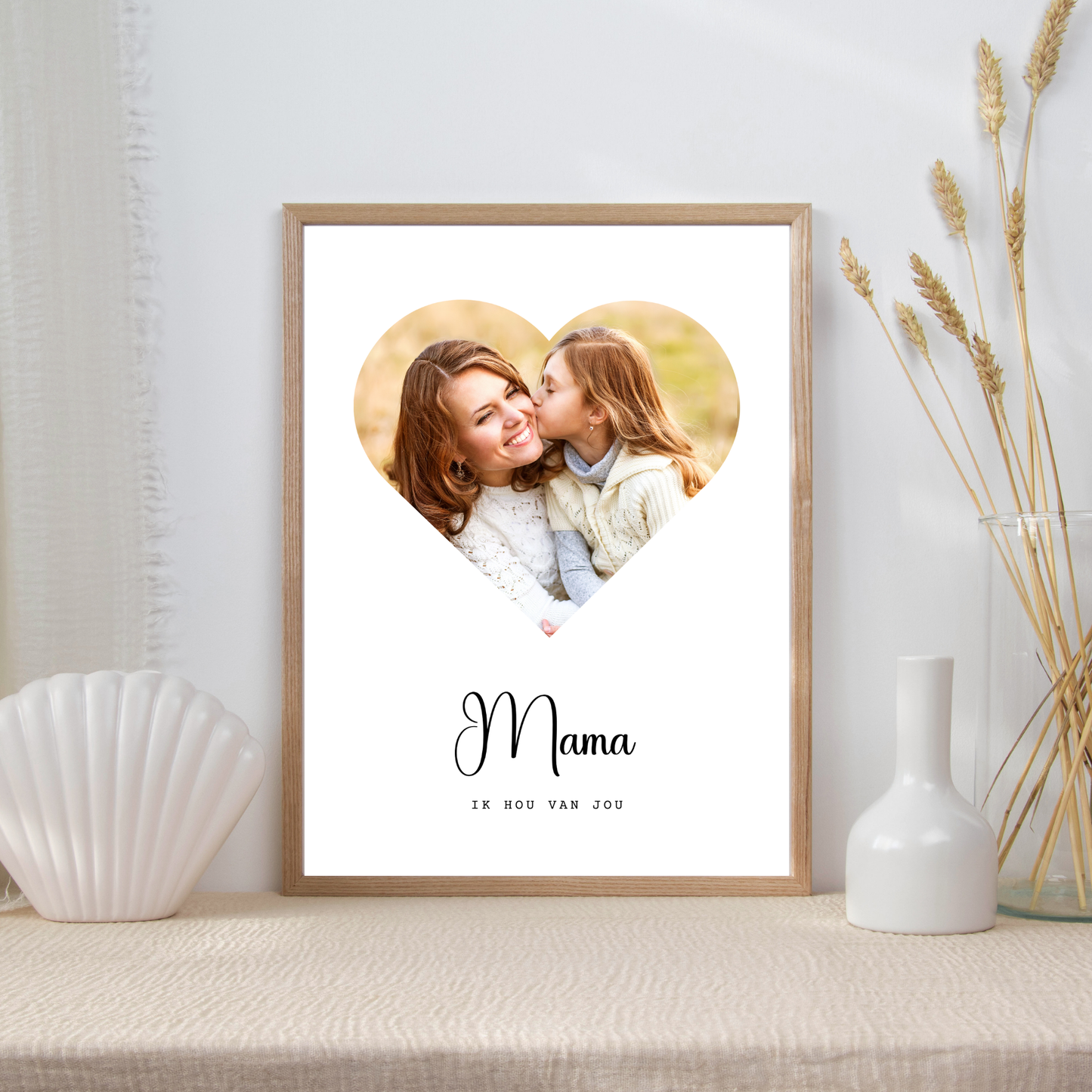 Full Color Poster | Hart foto met naam