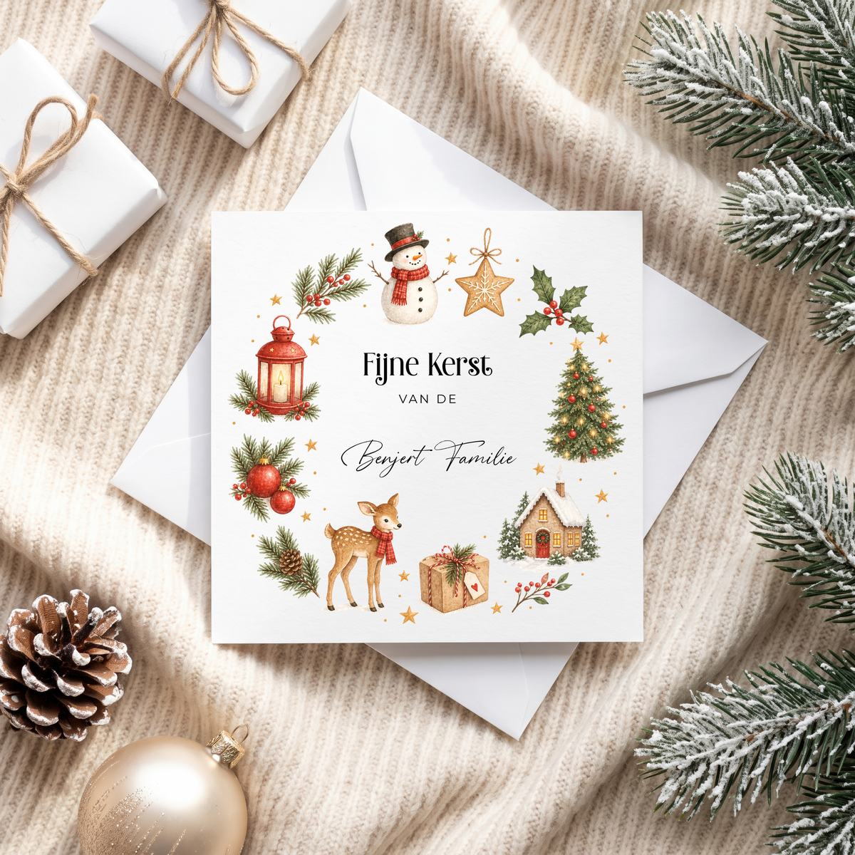 KERSTKAART | FIJNE KERST VINTAGE