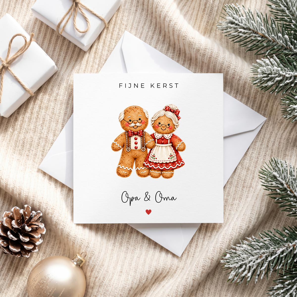 KERSTKAART | FIJNE KERST OUD STEL