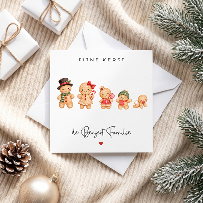 KERSTKAART | GINGERBREAD FAMILIE