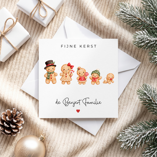 KERSTKAART | GINGERBREAD FAMILIE
