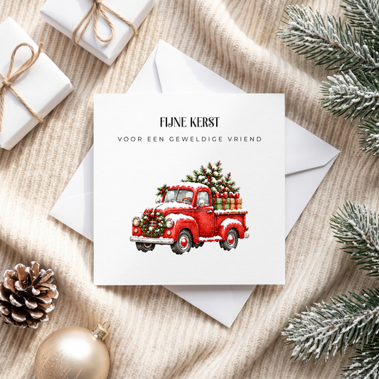 KERSTKAART | FIJNE KERST GEWELDIGE VRIEND