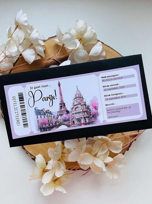 Ticket Stedentrip Parijs Roze