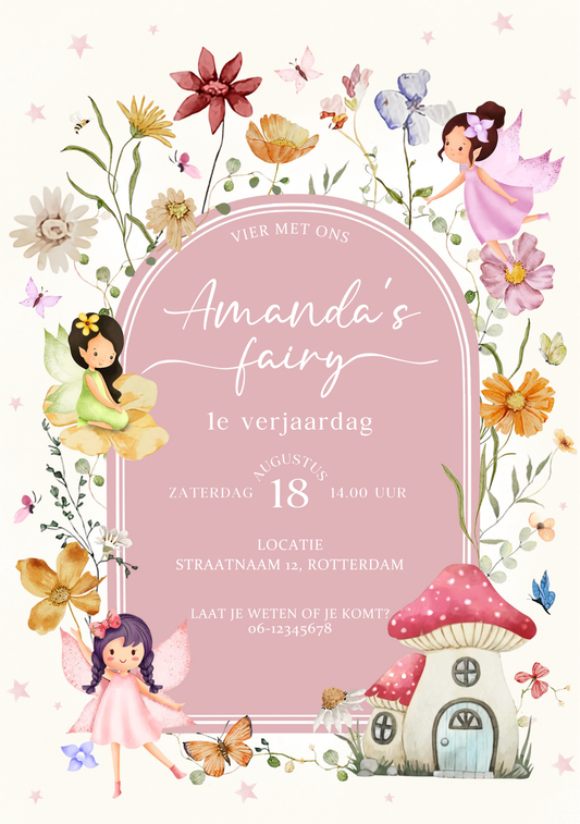 Uitnodiging Kinderfeestje | Elfjes Thema