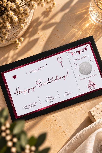 Foil Ticket | Happy Birthday