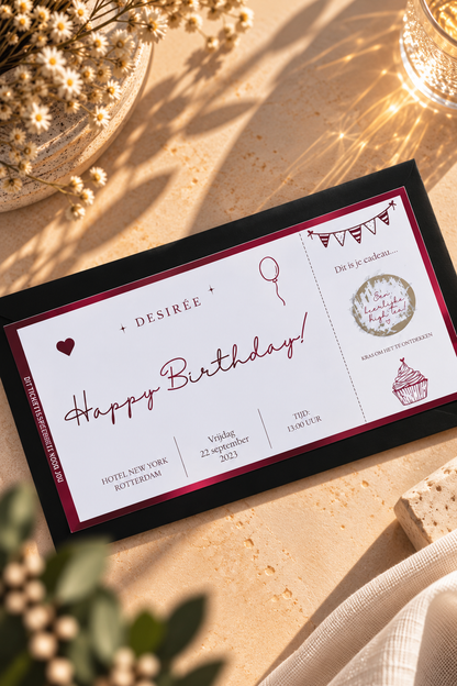Foil Ticket | Happy Birthday
