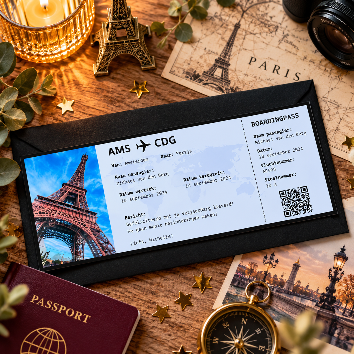 Full Color Gift Ticket | Vliegticket